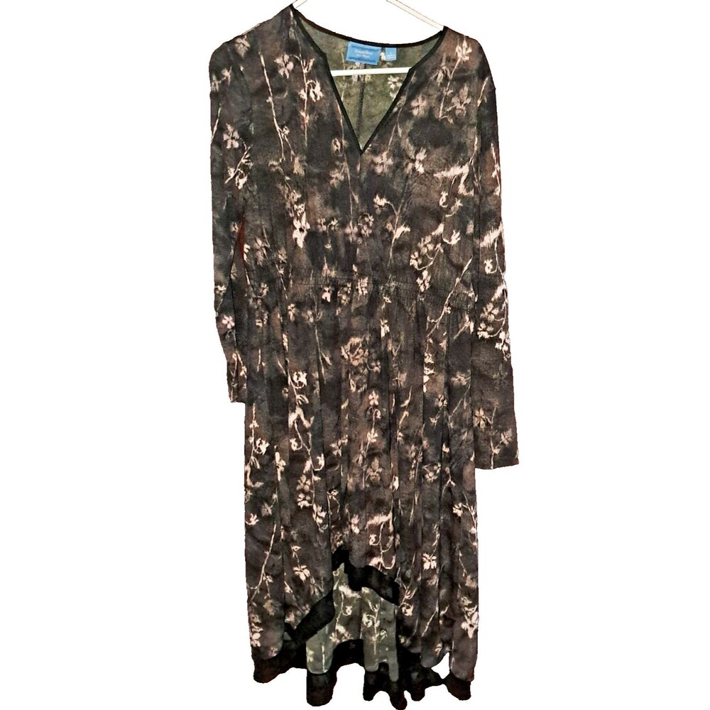 Simply Vera Wang Long Sleeve Black Dress Women's Large